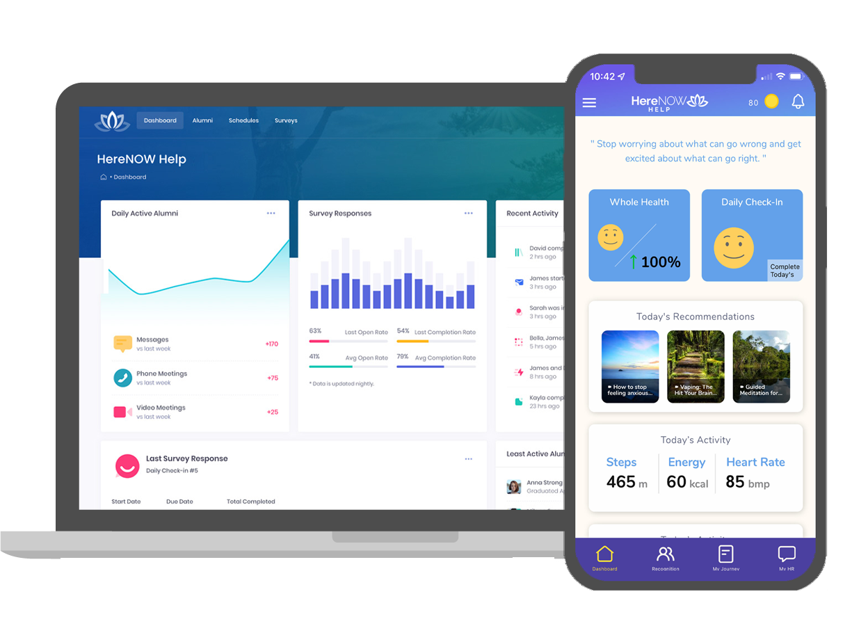HereNOW Help App on device